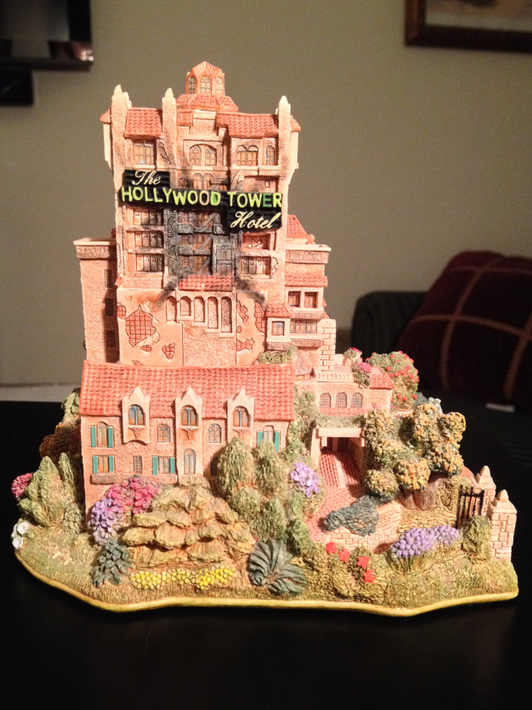 TowerSecrets: Lilliput Lane Tower of Terror collectible sculpture. Front view.