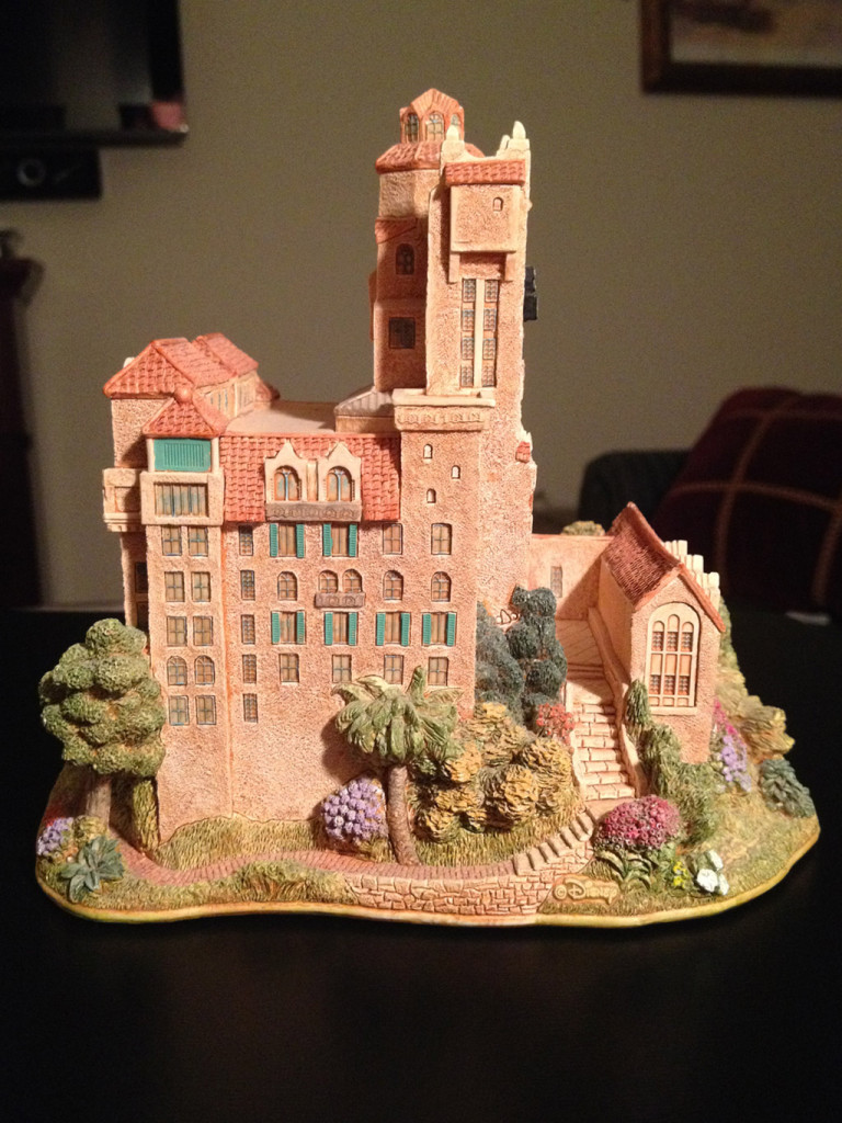 TowerSecrets: Lilliput Lane Tower of Terror collectible sculpture. Right side view.